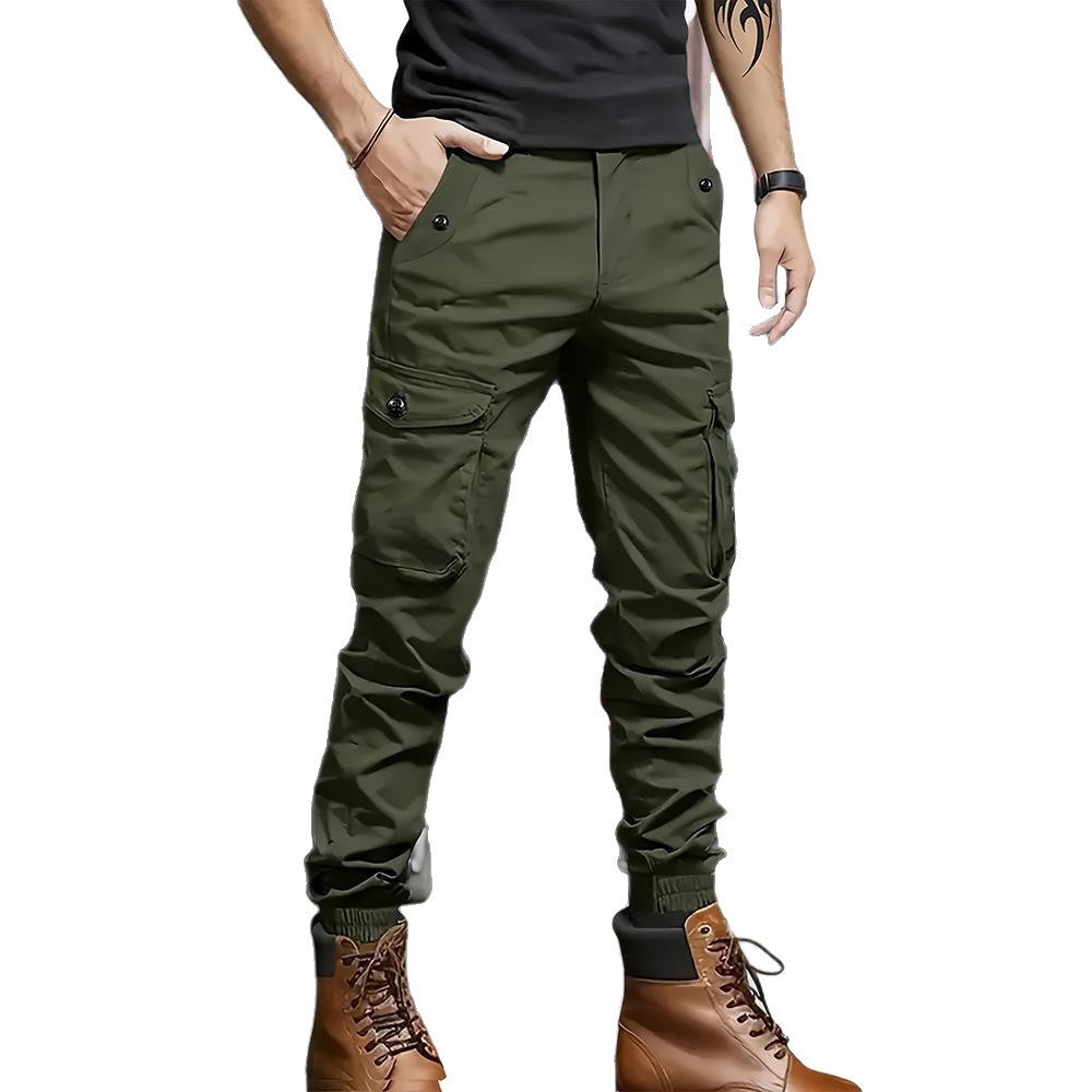 Men Slim Fit Cargo Joggers Multi Pocket Tactical Utility Pants